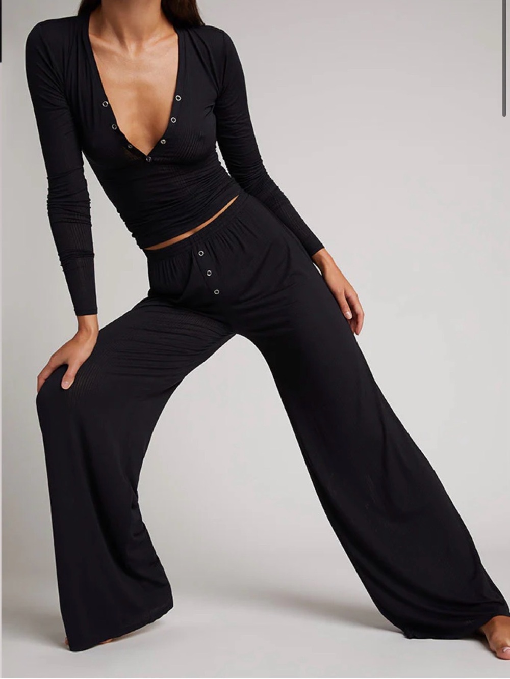 NWT Negative Whipped Track Pants - Black